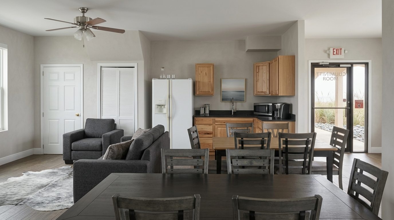 Air-Conditioned Community Great Room & Hospitality Lounge