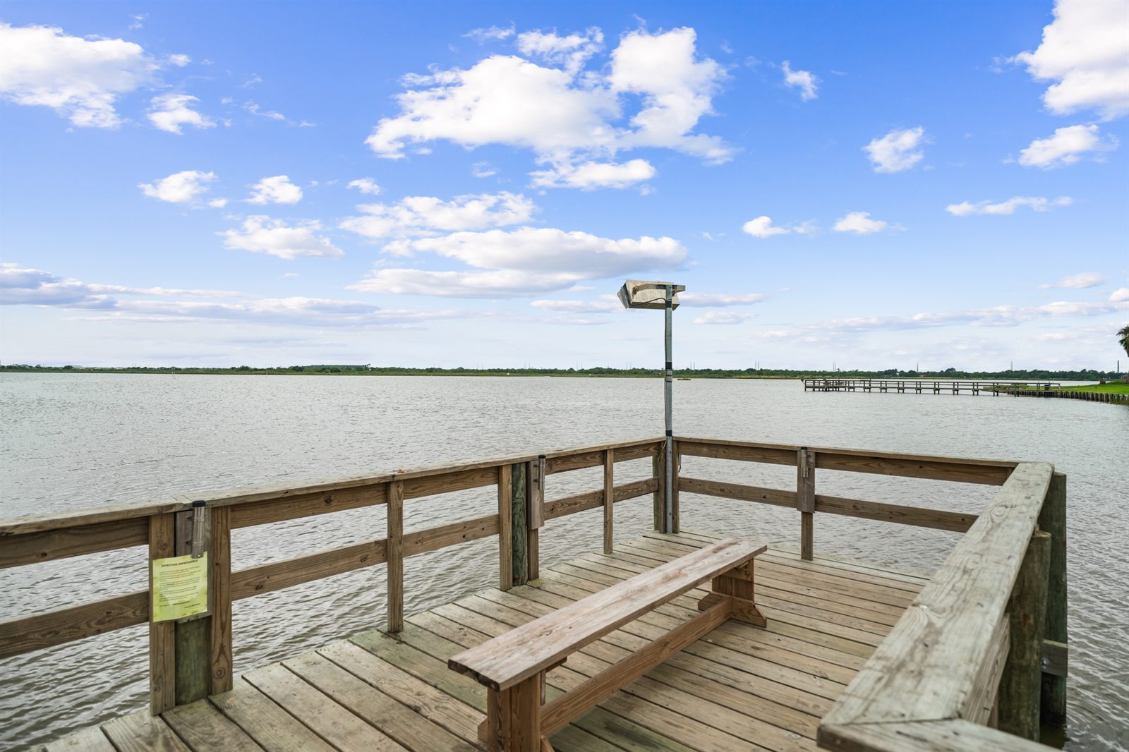 Lighted Pier Observation Deck and Freshwater Angler Cleaning Station