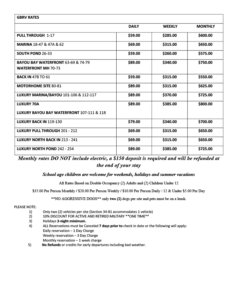 2024 NEW RATES 2024